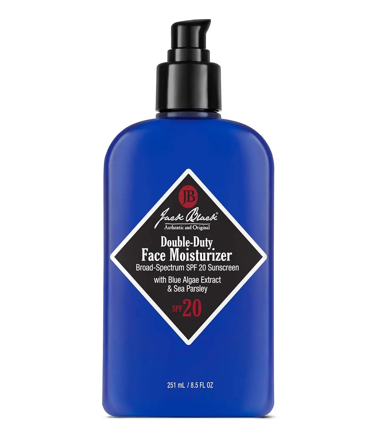 Jack Black Double Duty Face Moisturizer with SPF 20, Facial Moisturizer Face Cream for Men, Mens Facial Lotion with SPF, Gifts for Men