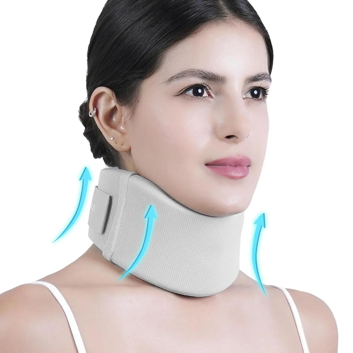 Ice Silk Neck Brace - Soft, Breathable Cervical Collar for Pain Relief &amp; Posture Correction - Anti-Snoring Support for Comfortable Sleep - Ideal for Office Workers