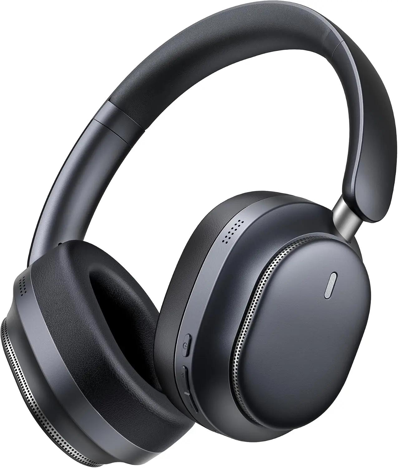 Pointcinco Hybrid Active Noise Cancelling Headphones, Over Ear Bluetooth 6.0 Wireless Headphones, 50H Playtime, Deep Bass, HiFi Stereo Sound, Lightweight Foldable for Travel, Home and Office(Black)