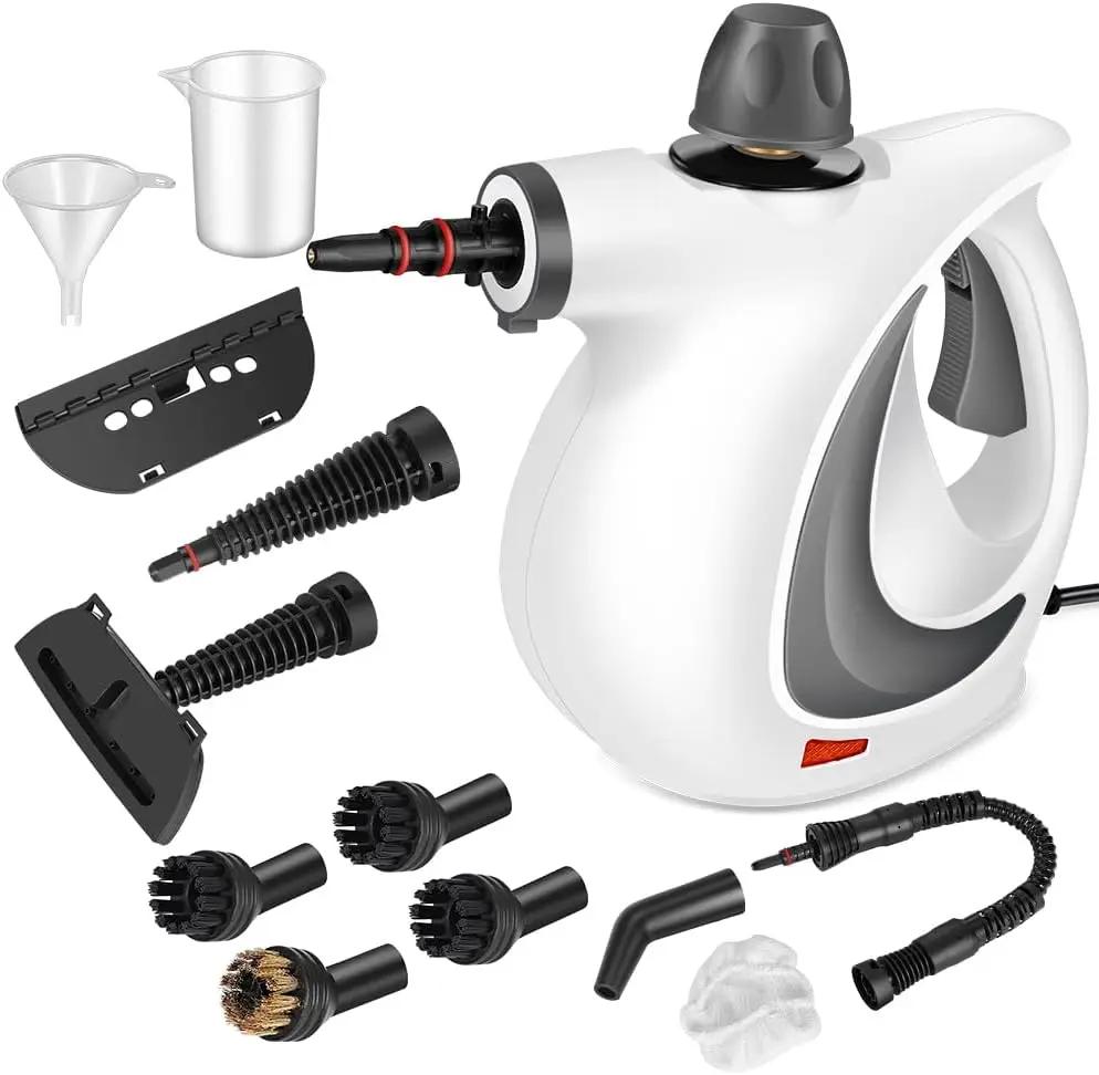 Handheld Pressurized Steam Cleaner with 12 pcs Accessories, Steamer for Cleaning, Steam Cleaner for Home Use, Steamer for Cleaning Car, Furniture, Floor, Upholstery, Grout and Tile, Deep Gray Recycled Claim Standard Blended