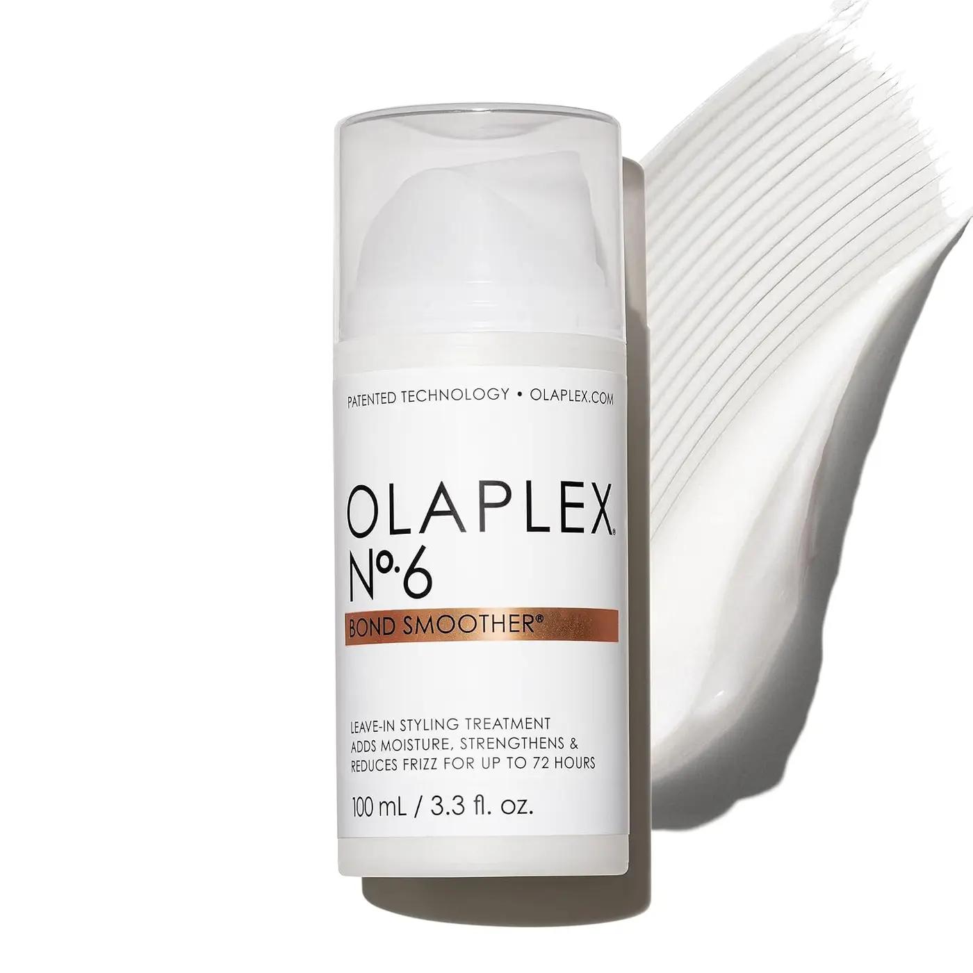 Olaplex Nº. 6 Bond Smoother: Leave-In Styling Treatment | Smooths, Conditions, &amp; Strengthens | Frizz Control for Up to 72 Hours | For Coily, Curly, Straight, and Wavy, 100 mL / 3.3 Fl Oz