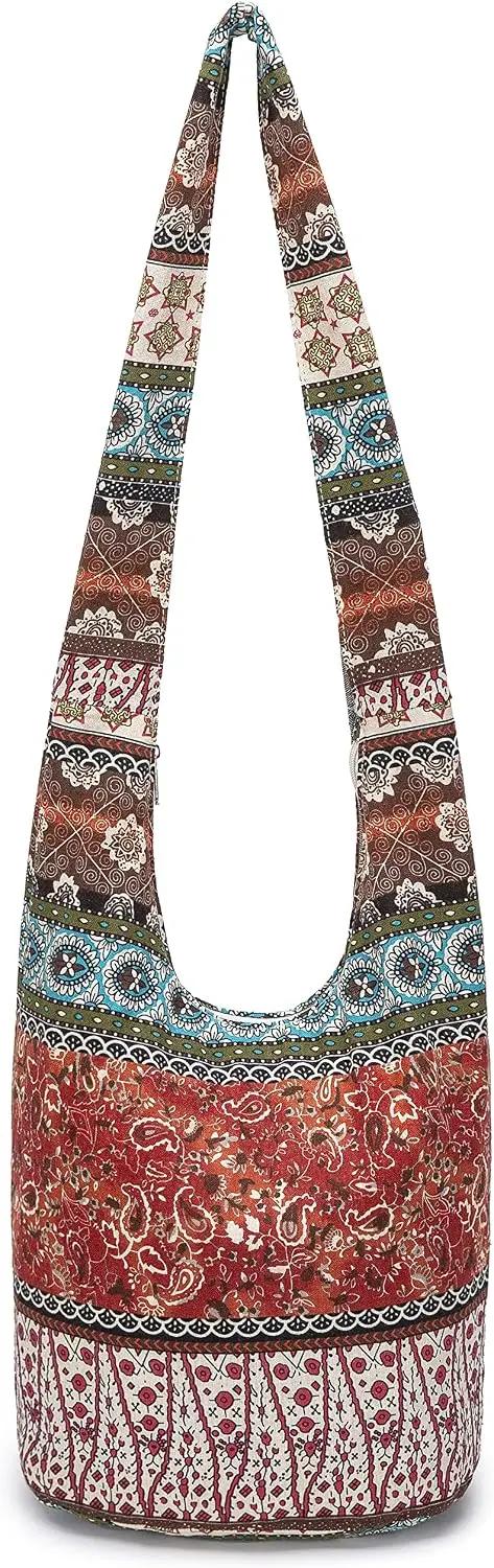 Coton Pose Women Shoulder Handbags Fashion canvas Hippie Crossbody Bags Bohemian Animal Prints Hobo Bags