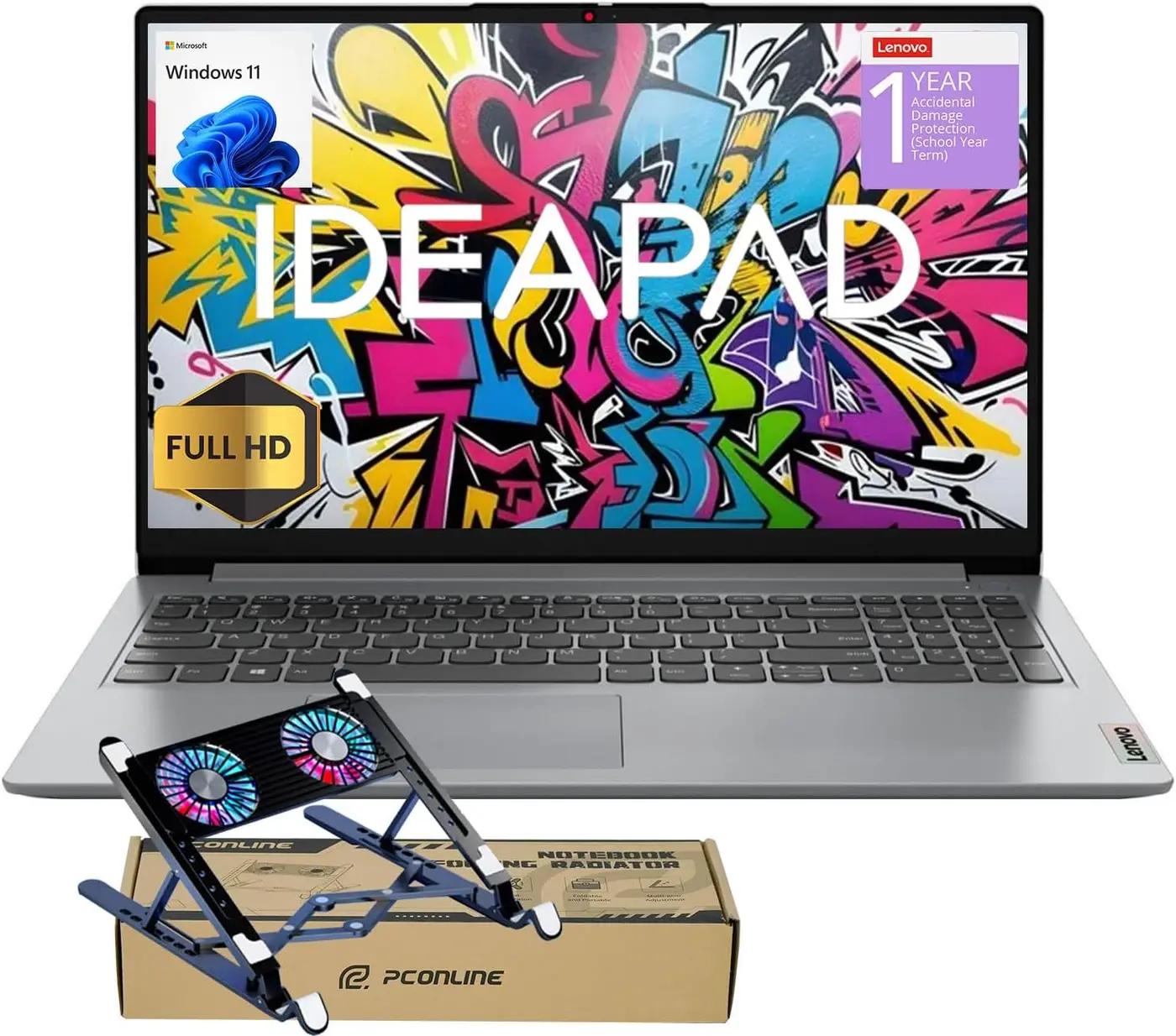 Lenovo IdeaPad 2025 Student Laptop, 15.6" FHD Display, Intel 4-Core CPU, 20GB RAM, 1TB SSD, Wi-Fi 6, Webcam, Windows 11, 1-Year ADP + Office 365 with 1TB Cloud, School &amp; Home Use, w/Cooler Bundle