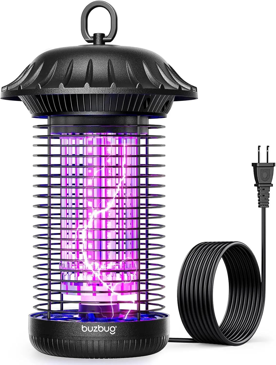 Buzbug LED Bug Zapper Indoor Outdoor, Up to 50000 Hrs Lifespan Lamp, Energy Saving &amp; Dual Band Attraction, 5.6 ft Power Cord, High Voltage Mosquito Fly Zapper Trap Killer -MO008C ClimeCo Certified