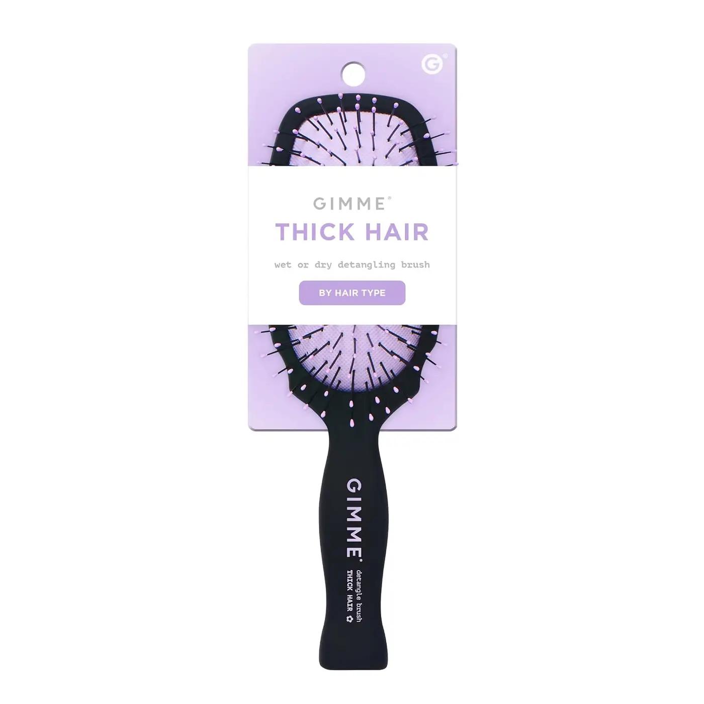 Gimme Beauty Detangling Brush - Curved Paddle Brush for Breakage-Free Detangling - Anti-Static &amp; Frizz - Soft Glide with Ball-Tipped Bristles - Heat-Resistant Styling Tool - Thick Hair