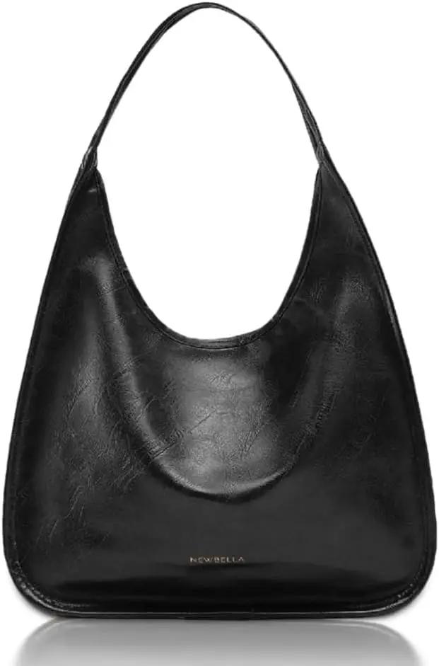 NEWBELLA Hobo Purse, PU Leather Shoulder Bag, Tote Handbag for Work and Travel
