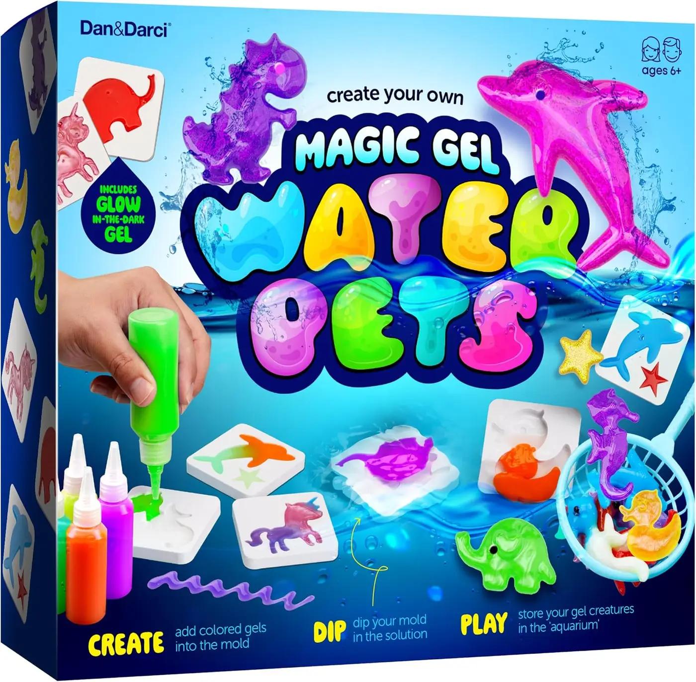 Dan&amp;Darci Aqua Fairy Water Gel Kit for Kids - Gifts for Girls - Magic Elf Toy Kits - Waters Pets - DIY Squishy Maker Set - Craft for Kids - Make Your Own Squishies Toys Crafts - Gifts for Boys &amp; Girls