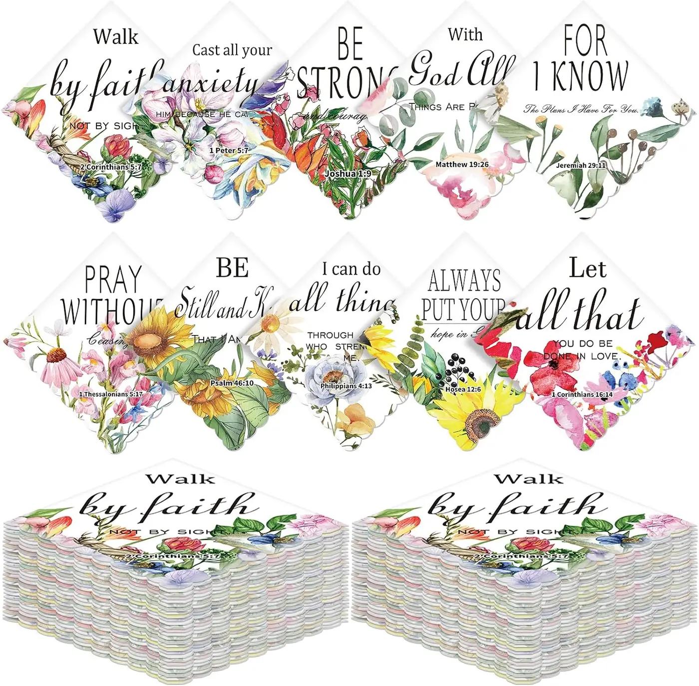 Mother's Day Gifts Ladies Hankies Religious Bible Handkerchiefs Floral Christian Prayer Gifts for Women Church