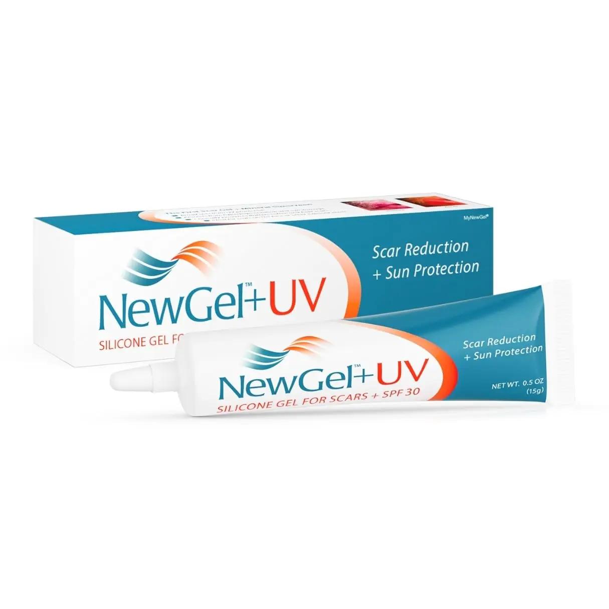 MyNewGel Plus UV Advanced Silicone Scar Gel | Old &amp; New Scars | SPF30 Mineral non-chemical Sunscreen | Ideal for Protecting Scars | Harmful Ultraviolet Rays, 15g (0.5 oz)