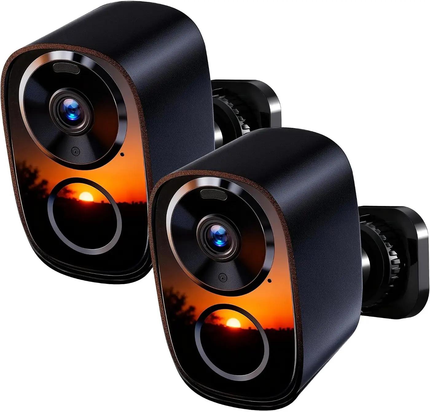 2026 Upgraded 2K Security Cameras Wireless Outdoor (2-Pack), Free Cloud &amp; SD Storage, Long Battery Life, 2.4G/5G Wifi Support, Motion Detection, Color Night Vision, Spotlight, Waterproof, 2-Way Talk