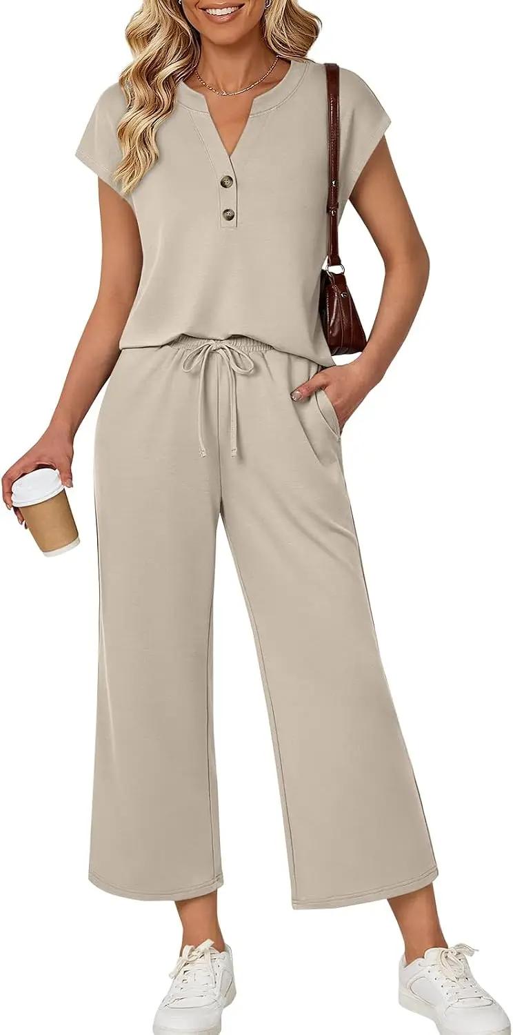 LILLUSORY Two Piece Lounge Sets for Women Spring Vacation Beach Travel Airport Outfits Casual Cruise Fashion 2026 OEKO-TEX STANDARD 100