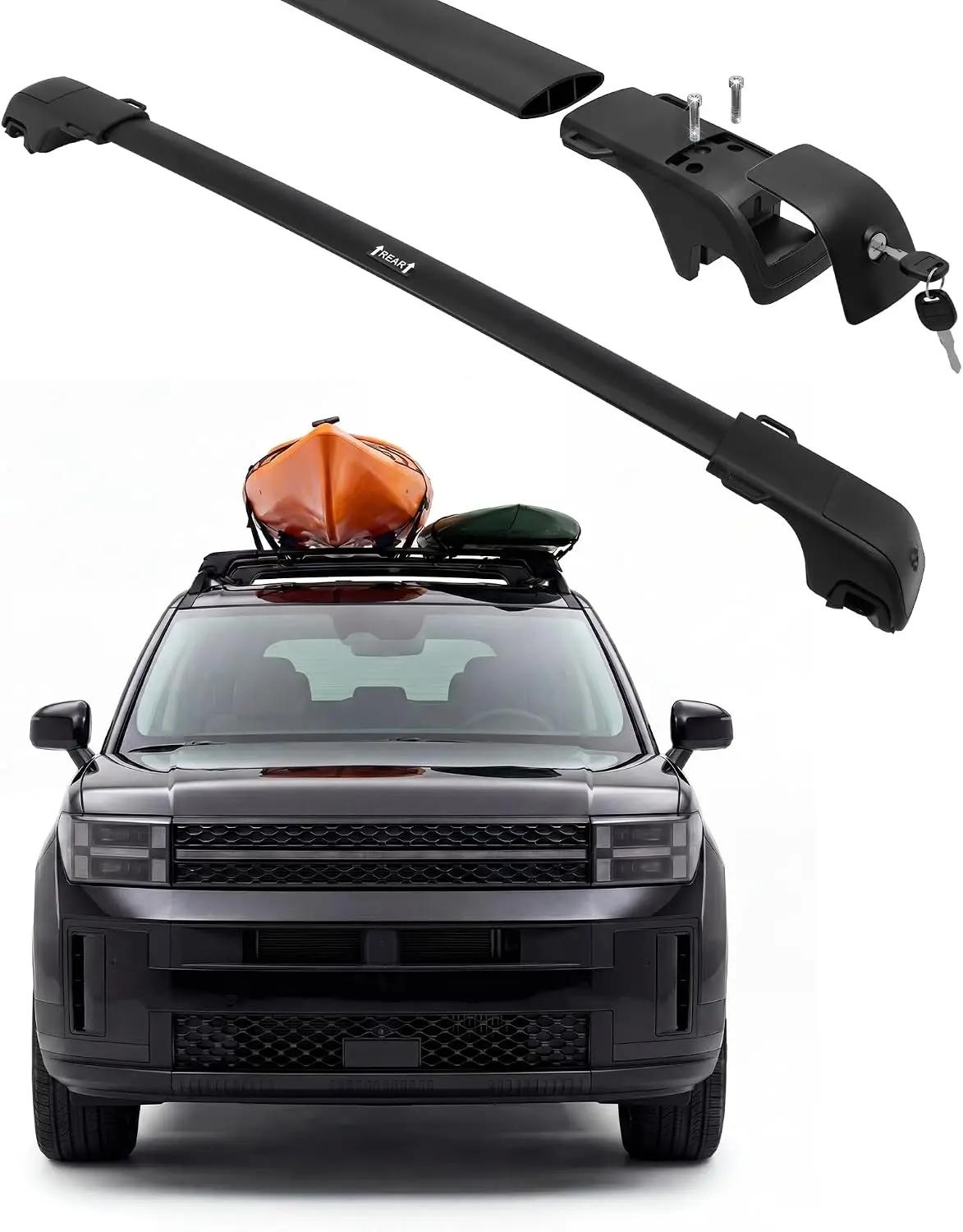 330LBS Roof Rack Cross Bars Fit for 2024-2026 Hyundai Santa Fe &amp; Santa Fe Hybrid SEL XRT Limited Calligraphy, Rooftop Luggage Baggage Cargo Carrier Crossbars Accessories, with Tie-Down Rings