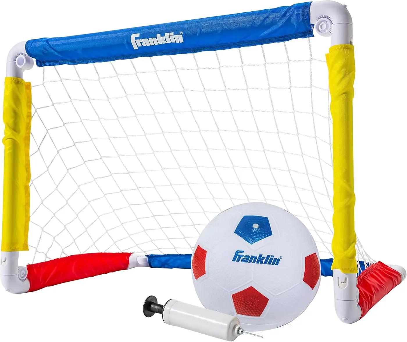 Franklin Sports Kids Soccer Goal with Ball &amp; Pump - 24 X 16