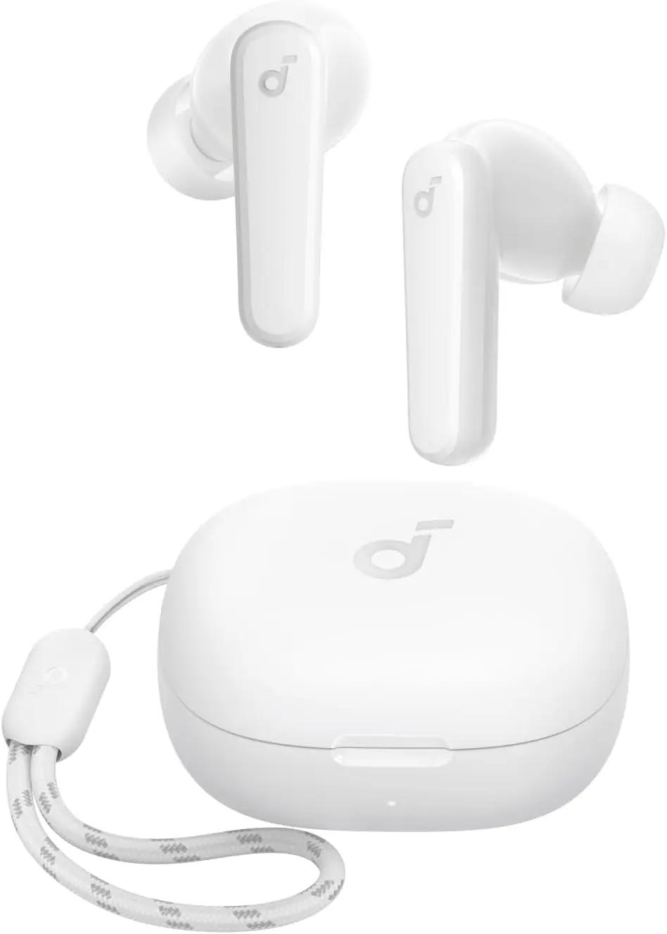 Soundcore by Anker P20i True Wireless Earbuds, 10mm Drivers with Big Bass, Bluetooth 5.3, 30H Long Playtime, Water-Resistant, 2 Mics for AI Clear Calls, 22 Preset EQs, Customization (White) ClimatePartner certified