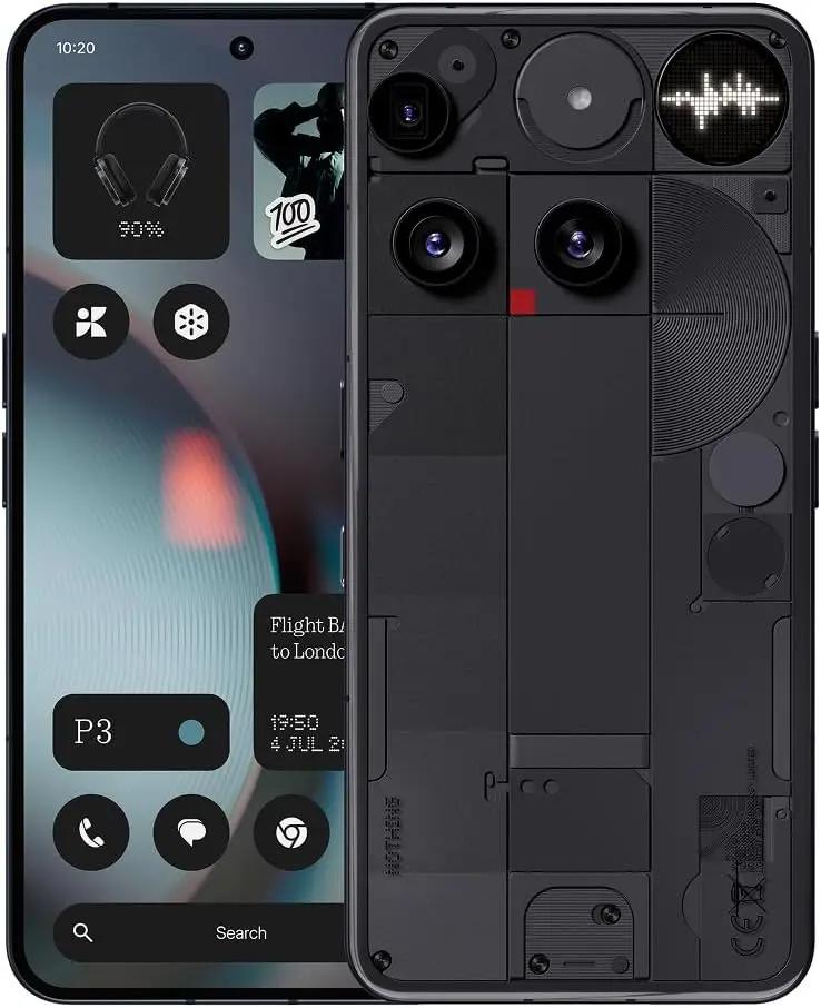 Nothing Phone (3) Cell Phone, 5G Unlocked Phones 256GB, Android 15, Snapdragon 8s Gen4, AI Mobile Phones with Four 50MP Cameras &amp; AMOLED Display, 5150mAh, Glyph Interface, Smartphone Black