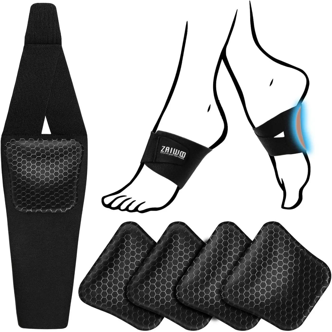ZAIWOO Wearable Arch Support Inserts for Women &amp; Men – 2 Adjustable Heights, Non-Slip Breathable – Plantar Fasciitis Relief Arch Band for Flat Feet, High Arches