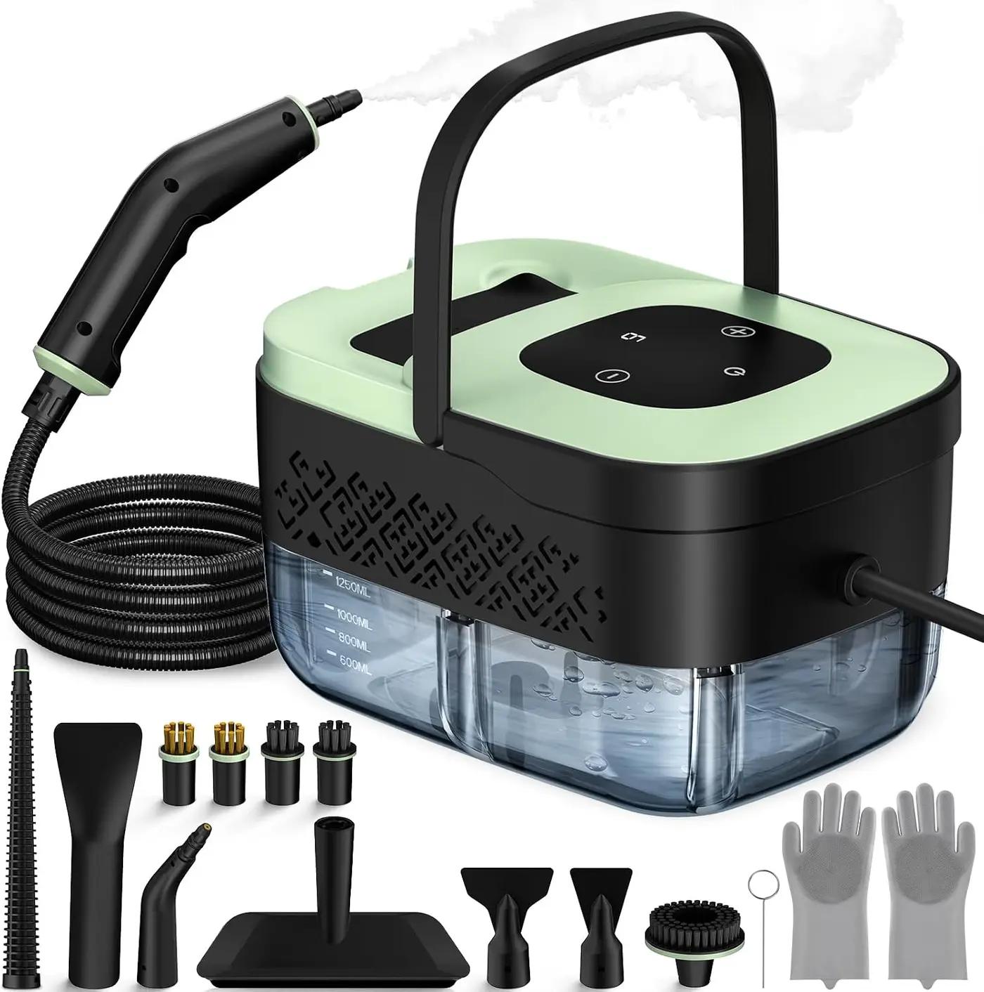 Steam Cleaner, Portable Steamer for Cleaning with 16pcs Accessories, 6-Level Adjustable and 15s Heat-Up, Handheld Steam Cleaner for Home, Tile, Dirt, Grout, Grease, Car Detailing Global Recycled Standard