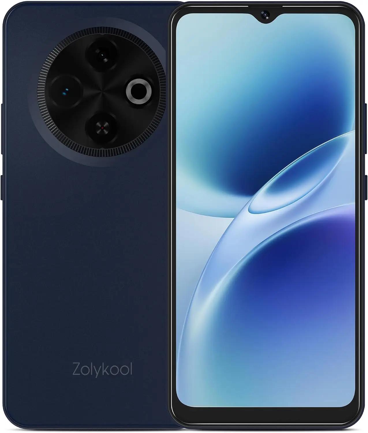 6.6” HD+ Cell Phone 4G Android 12 Smart Phone Octa-Core 6(3+3)+16GB Expand 512GB Dual Nano SIM Unlocked Android Phones Face ID Smartphones Unlocked Cheap (Deep Blue)