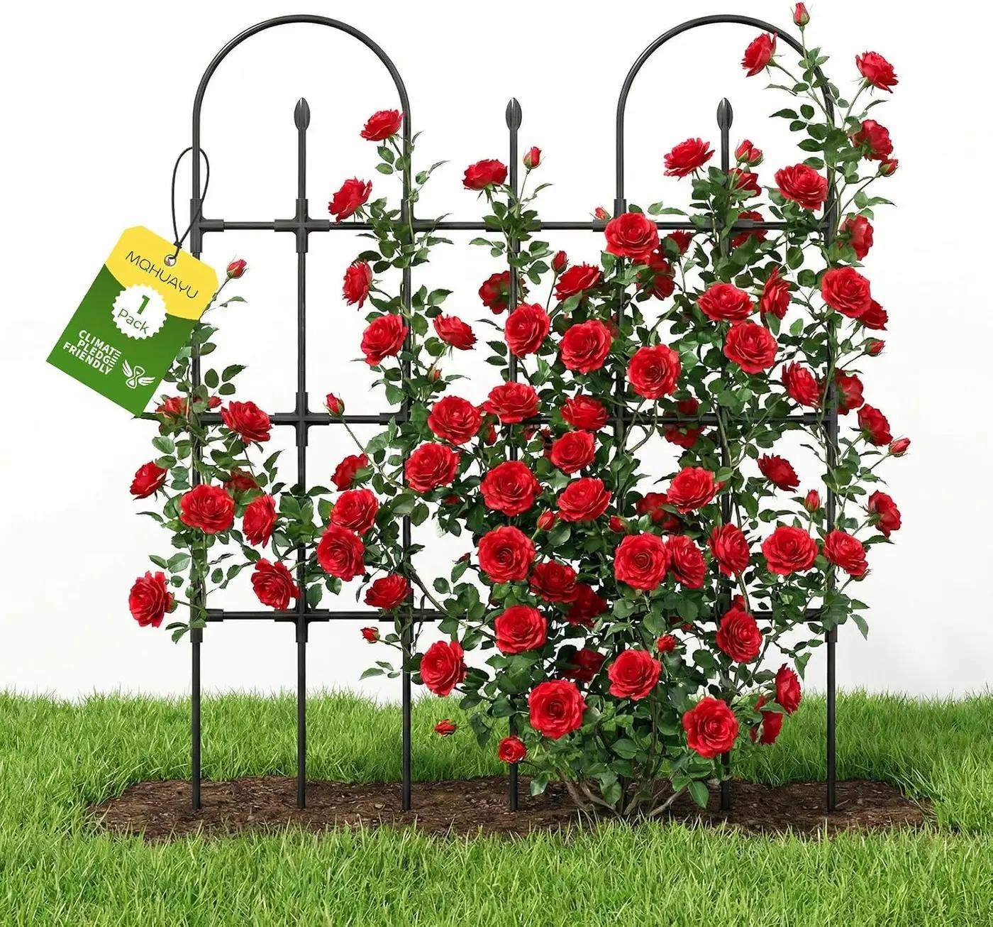 Trellis for Climbing Plants Outdoor,47.2" H Garden Trellis,Rustproof Garden Arch Trellis Cucumber Tomato Support Structure for Raised Bed Global Recycled Standard