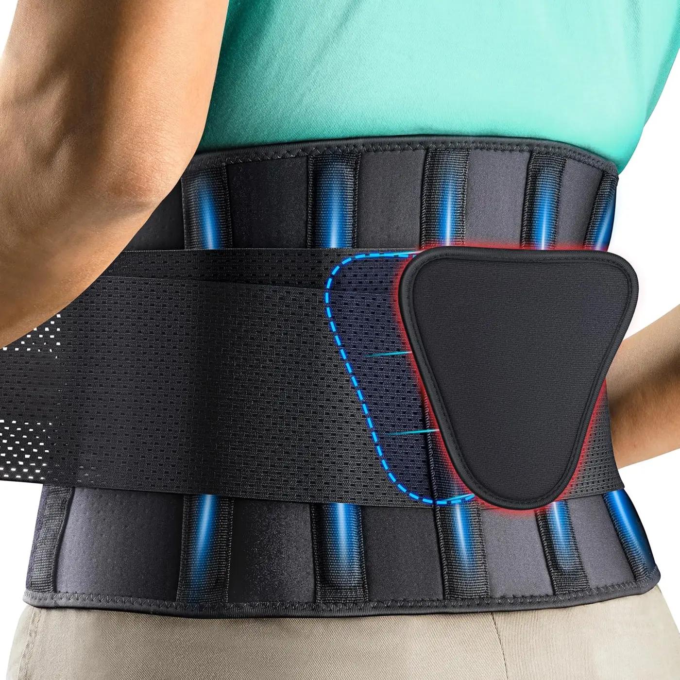 FEATOL Back Brace Support Belt-Lumbar Support Back Brace for Back Pain, Sciatica, Scoliosis, Herniated Disc Adjustable Support Straps-Lower Back Brace with Removable Lumbar Pad for Men &amp; Women OEKO-TEX STANDARD 100