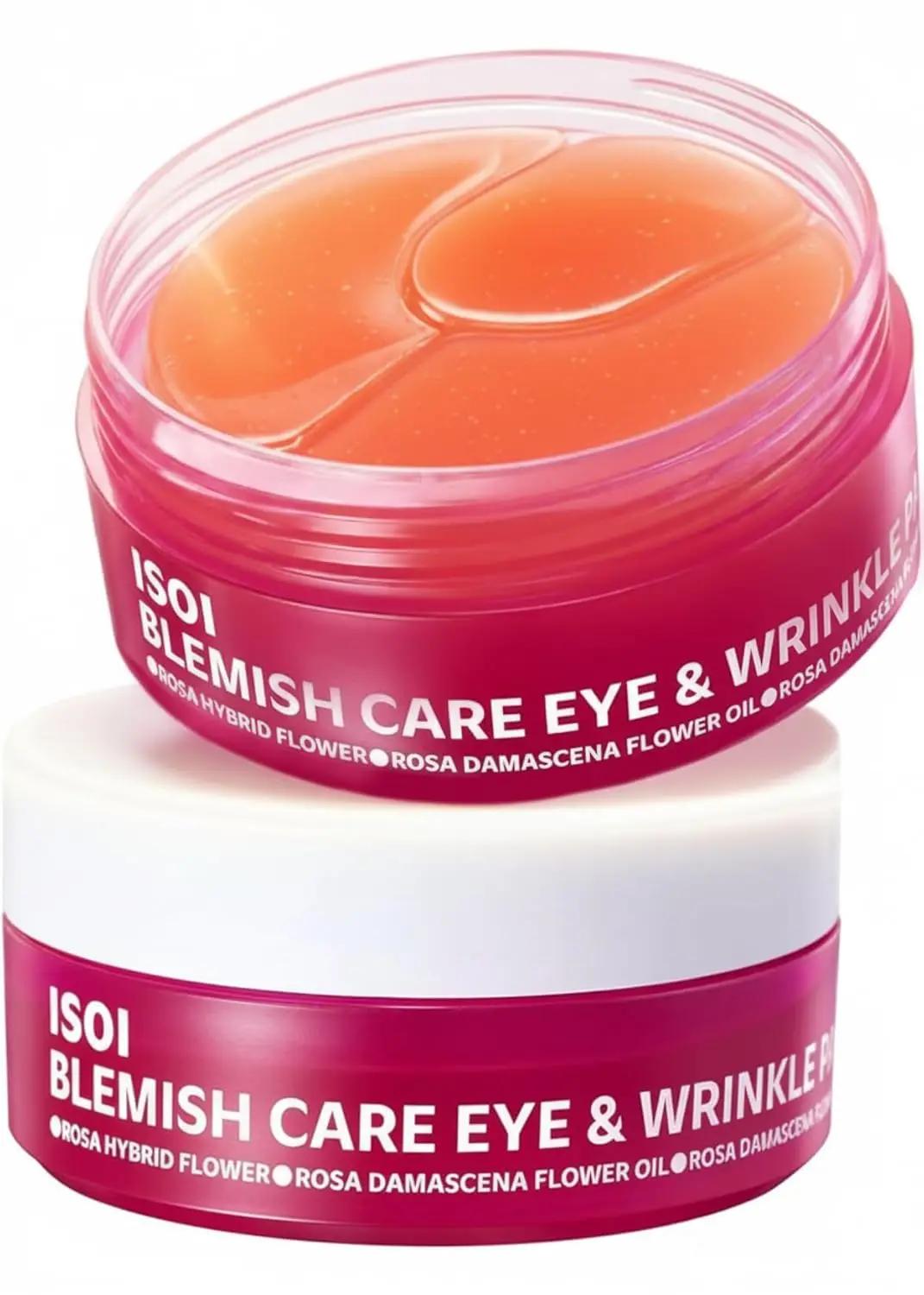 ISOI Blemish Care Under Eye Patch for Dark Circles, Puffiness and Wrinkles, Hydrating Gel Eye Masks with Hyaluronic Acid &amp; Bulgarian Rose Oil, Korean Skin Care (90 pcs, 3.17 oz)
