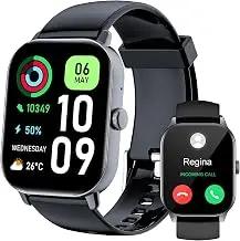 1.91" Smart Watch for Men,smart Watches for Women,Fitness Tracker with Message Call Function,120+ Sport Modes, IP68 Waterproof,24 Hours Heart Rate/Sleep Monitor,for Android/iOS (Black)