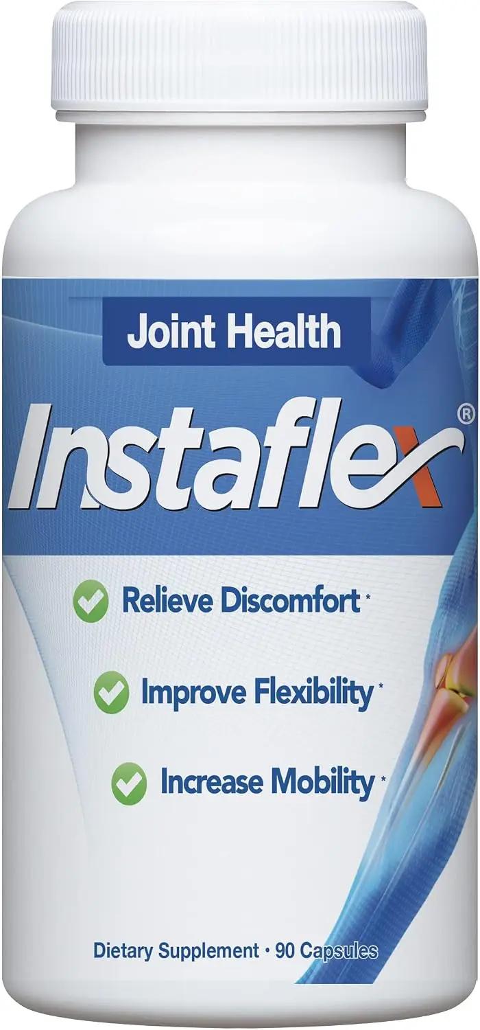 Instaflex Joint Support Supplement for Men and Women - Glucosamine, MSM, White Willow, Turmeric, Ginger, Cayenne, Hyaluronic Acid - 90 Capsules