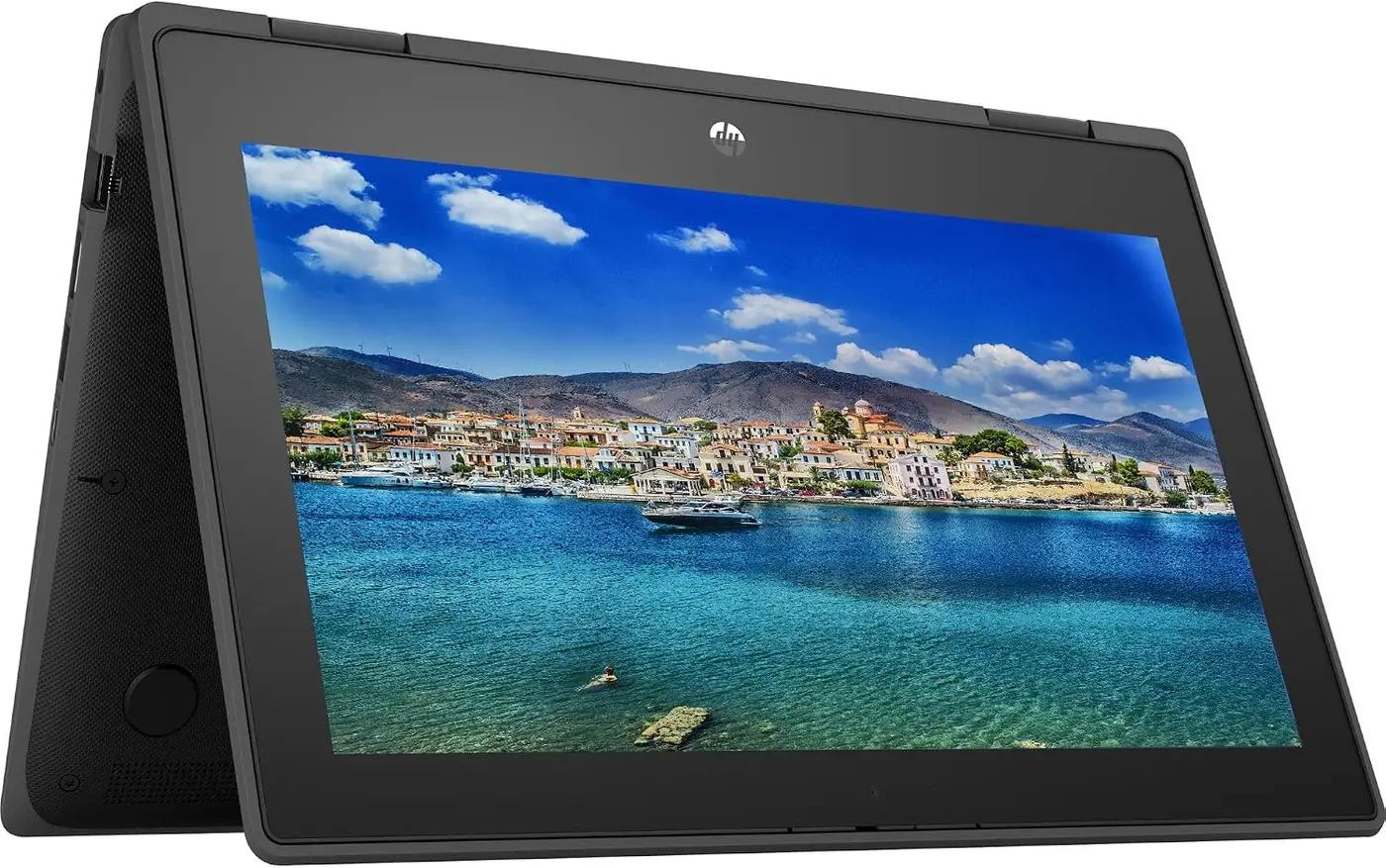 HP 2023 Premium 2-in-1 Convertible Laptop, 11" HD IPS Touchscreen, Intel 4-Core Pentium Processor Up to 3.30GHz, 8GB Ram, 128GB SSD, Super-Fast 6th Gen WiFi, HDMI, Windows 11 (Renewed)