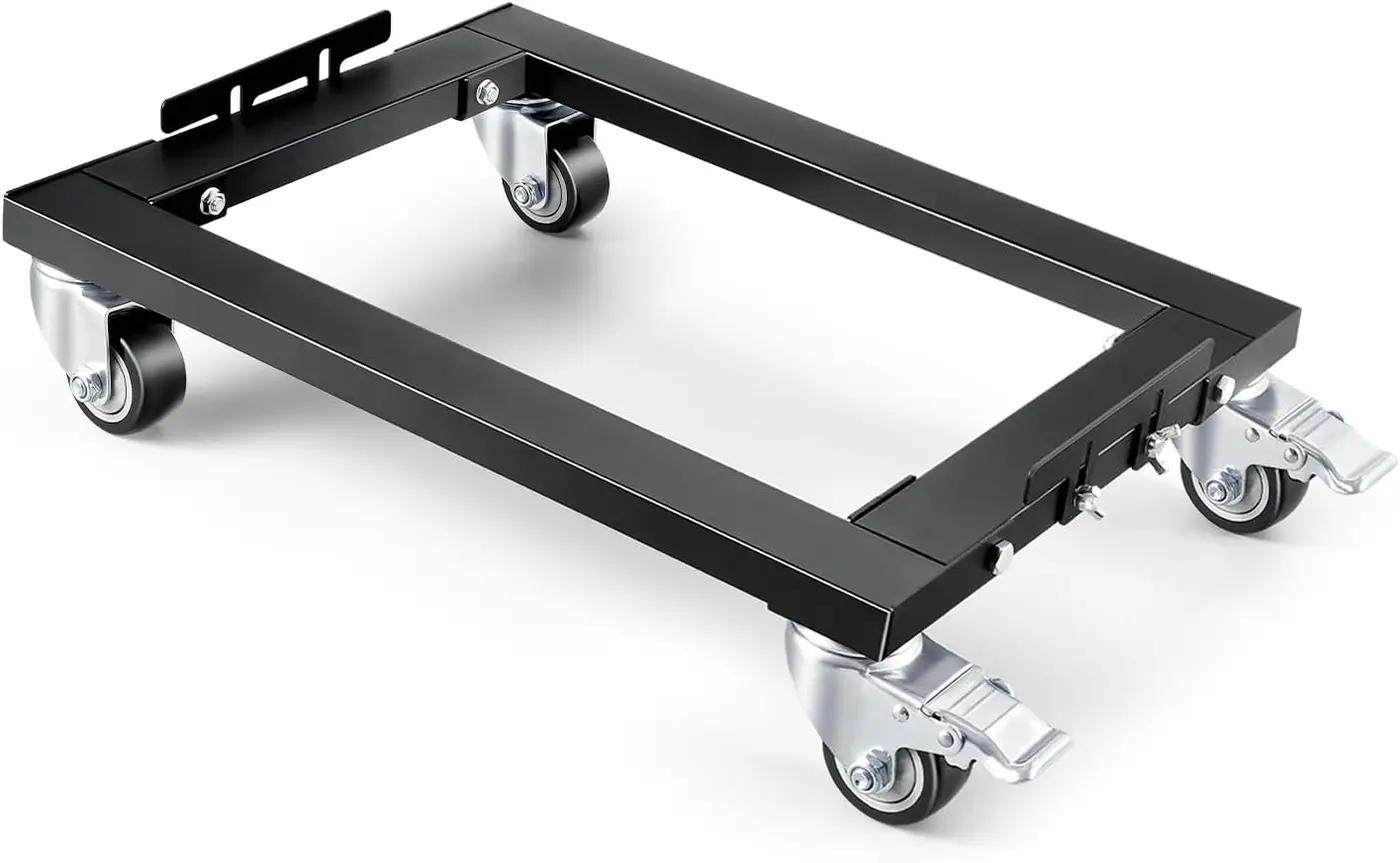 KEDSUM Furniture Dolly 1800LBS, Heavy Duty Dolly with Reinforced Steel Frame, Furniture Dolly 4 Wheels with Brake, All Terrain &amp; Anti-Slip Baffles for Home Moving, Garage, Warehouse, 24 x 16 in