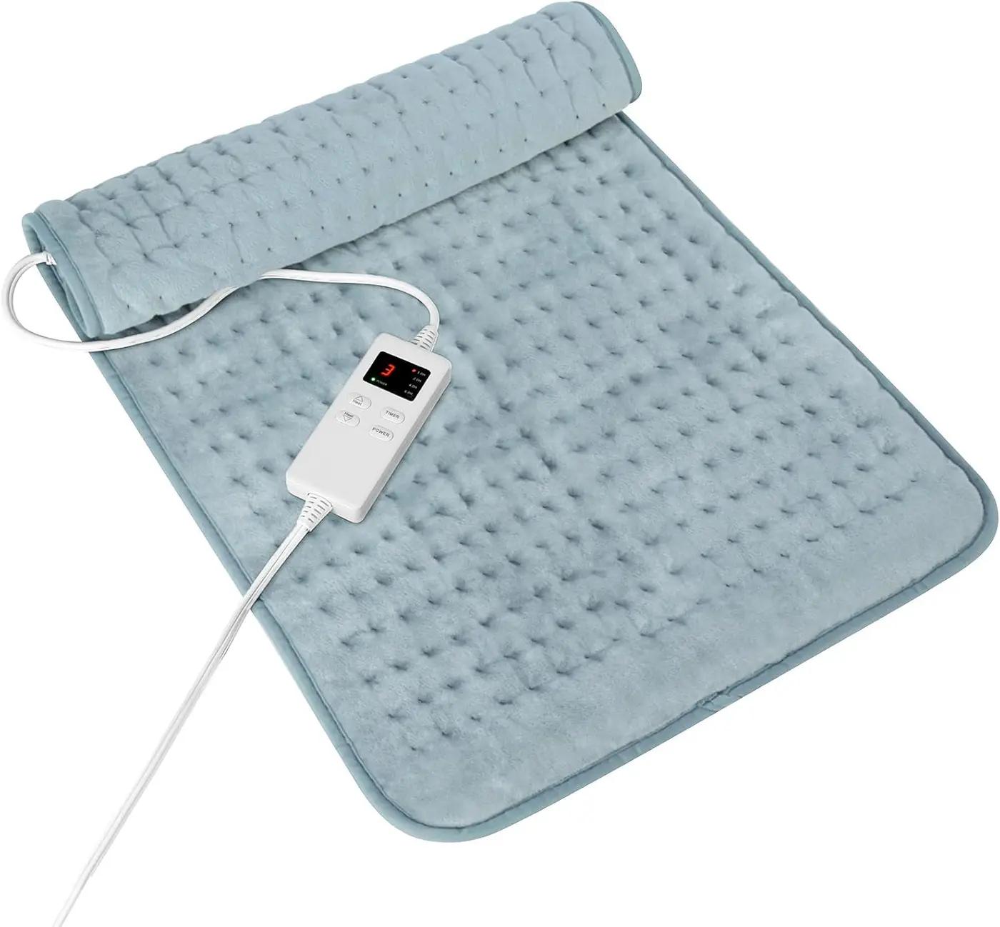 vilicert Heating Pad for Period Cramps, Heating Pad for Back/Neck/Shoulder Muscle Pain, 6 Heating&amp;4 Timer Setting, Auto Shut Off, Dry/Moist Heat &amp; Machine Washable, Gray Birthday Christmas Gifts for Women Mom