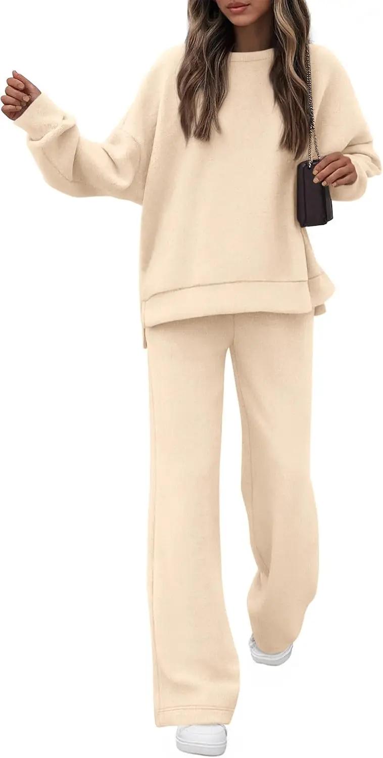 KIRUNDO Matching Sets Women Clothing Sweatsuits 2 Piece Outfit Sweat Set 2026 Spring Lounge Sets Airport Travel Tracksuit