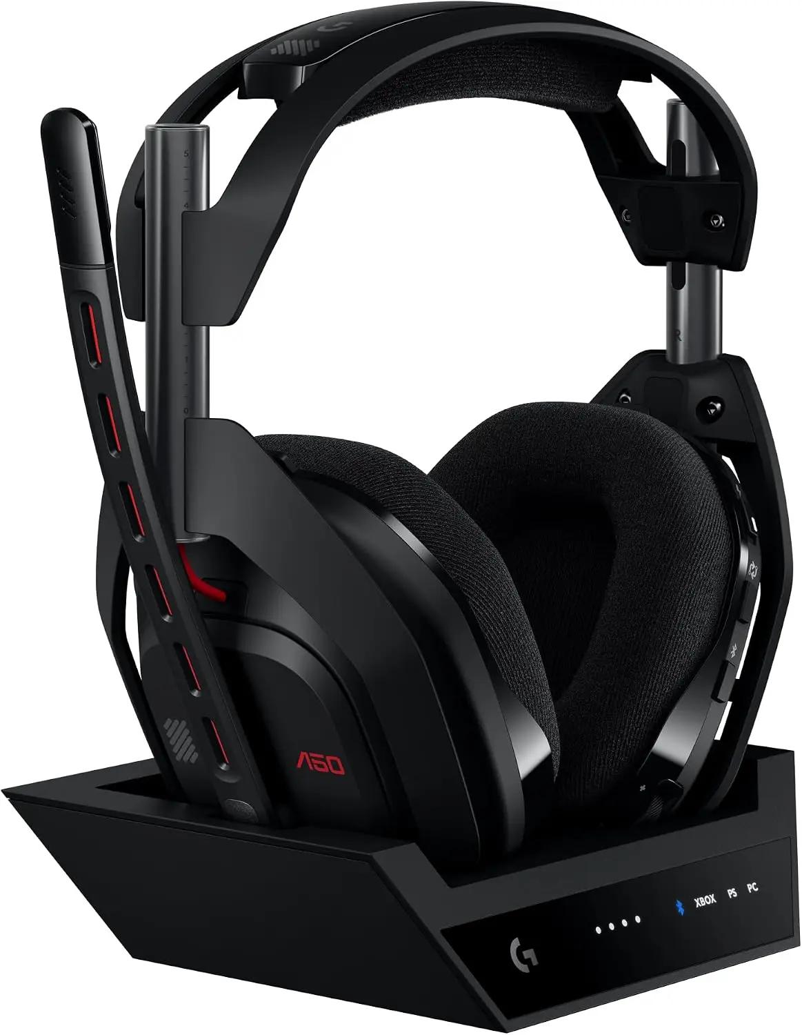 Logitech G Astro A50 Multi-Platform Wireless Gaming Headset + Base Station for PS5/Xbox/PC: PLAYSYNC Audio Switcher, <16bit/48kHz (Console), <24bit/48kHz (PC), 24hr Battery, 2.4GHz &amp; BT - Black
