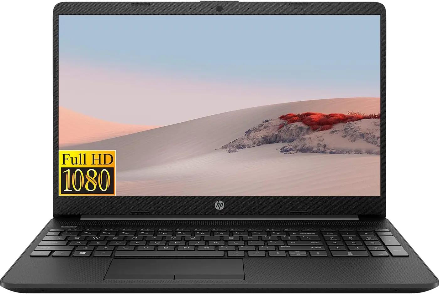 HP Pavilion Laptop (2021 Latest Model), 15.6"" FHD Display, Intel Celeron Processor, 16GB DDR4 RAM, 1TB SSD, Online Conferencing, Webcam, HDMI, WiFi, Bluetooth, Windows 10, Black (Renewed)