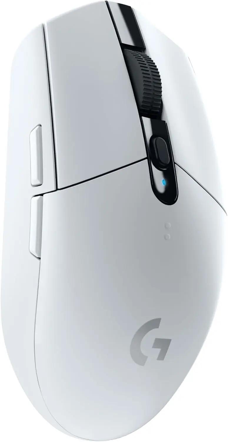 Logitech G305 Lightspeed Wireless Gaming Mouse, Hero Sensor, 12,000 DPI, Lightweight, 6 Programmable Buttons, 250h Battery, On-Board Memory, Compatible with PC, Mac - White