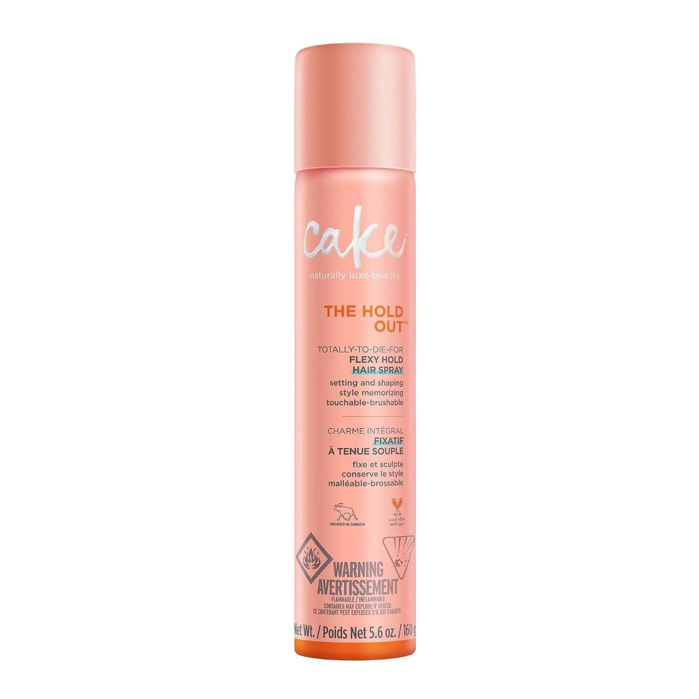 Cake Beauty Hairspray, The Hold Out – For Brushable, Touchable, Flexible Hold– Multi Tasking Styler- Vitamin E &amp; Abyssinian Oil – For All Hair Types- 5.6 Oz. / 160 g