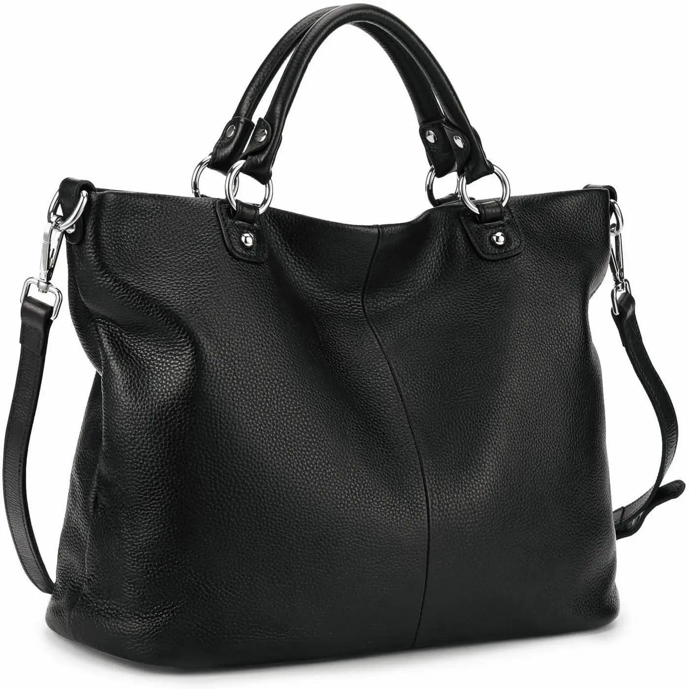 Kattee Women's Soft Leather Tote Bag, Top Satchel Purses and Handbags