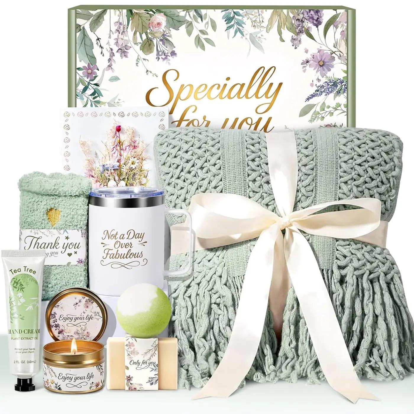 Mothers Day Gift for Mom, Birthday Gifts for Women, Get Well Soon Gift, Gift Basket for Her Thinking of You Gift Set Care Package Spa Gifts for Women, Gift Box for Mom Adults Grandma