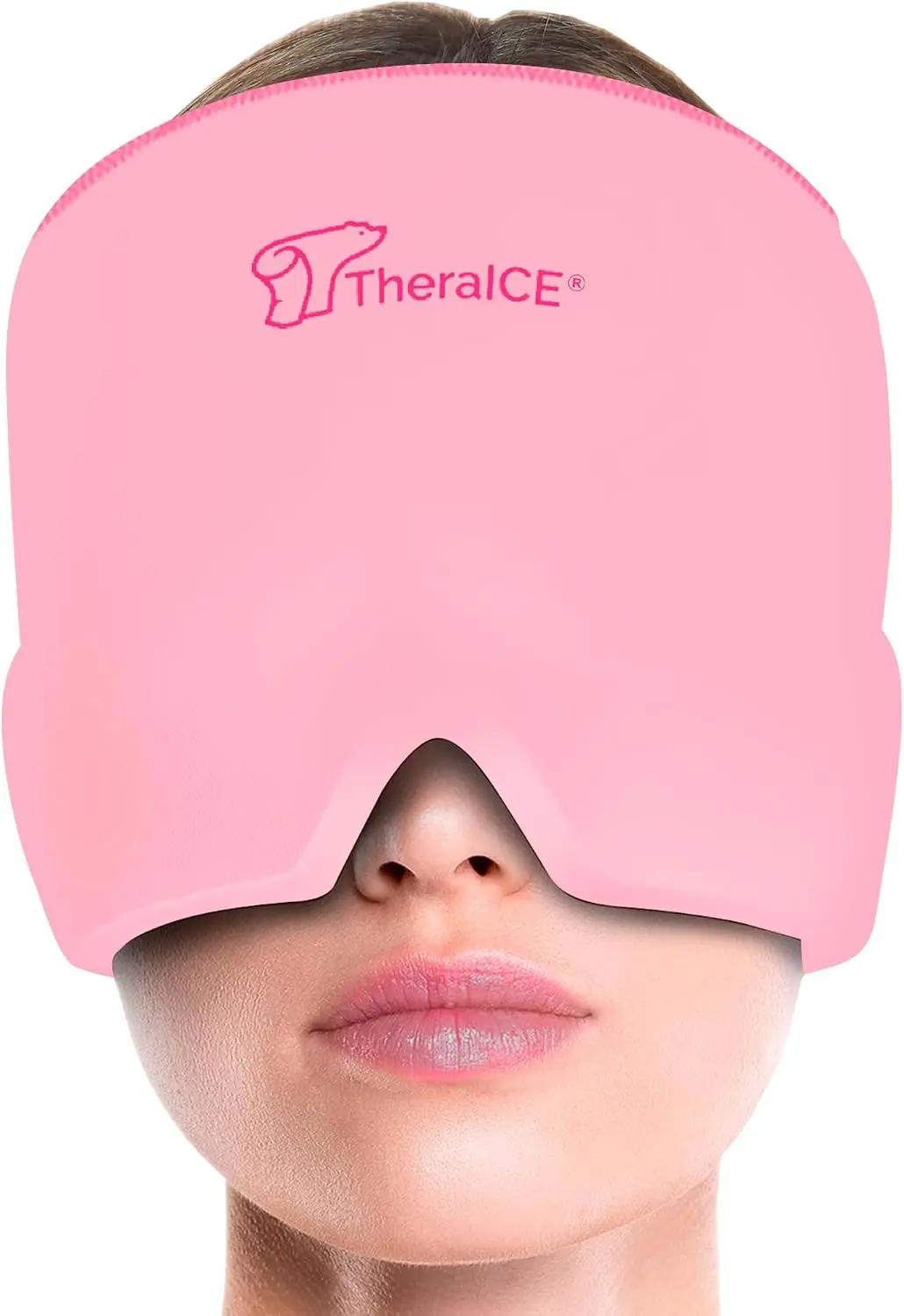 TheraICE TheraICE Headache Relief Cap, Migraine Ice Pack Mask Products, Women Cooling Gel Hat, Face Cold Compress Head Wrap for Her Stress. Great Birthday Gift for Mom, Sister, Grandma, Girlfriend, &amp; Teacher