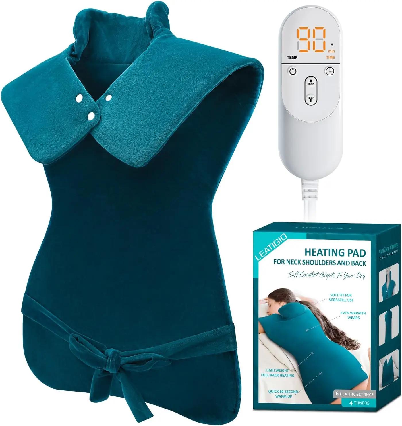 LEATIGIO Mothers Day Gifts, Heating Pad for Neck Shoulders Back, Extra Large Heat Pad for Full Body Relax, Electric Heated Wrap for Seniors, Anniversary &amp; Birthday Gifts for Women Mom Grandma Her Wife