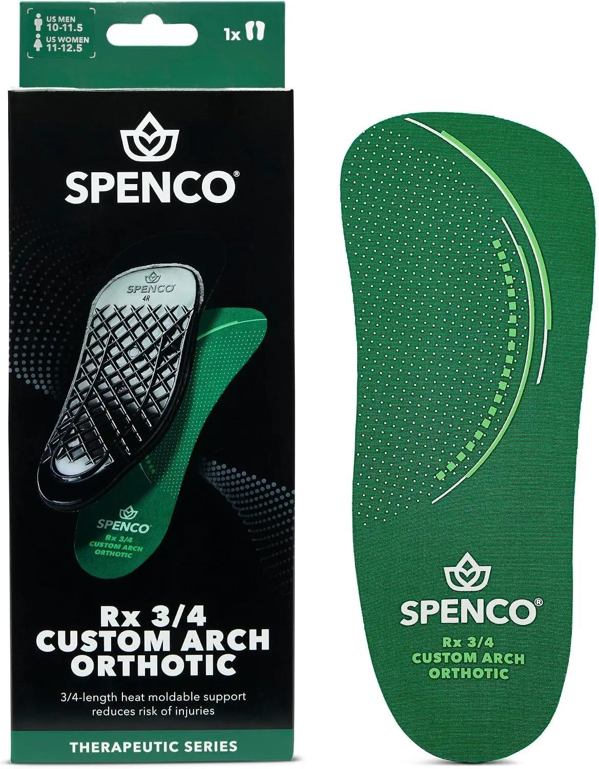 Spenco Rx Orthotic Arch Support 3/4 Length Shoe Insoles Women's 9-10.5/Men's 8-9.5