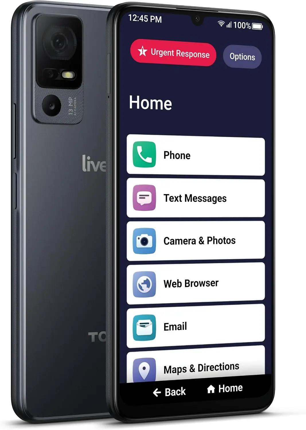 LIVELY Jitterbug Smart4 Smartphone for Seniors - Cell Phone for Seniors - Not Compatible with Other Wireless Carriers - No SIM Needed - Must Be Activated Phone Plan
