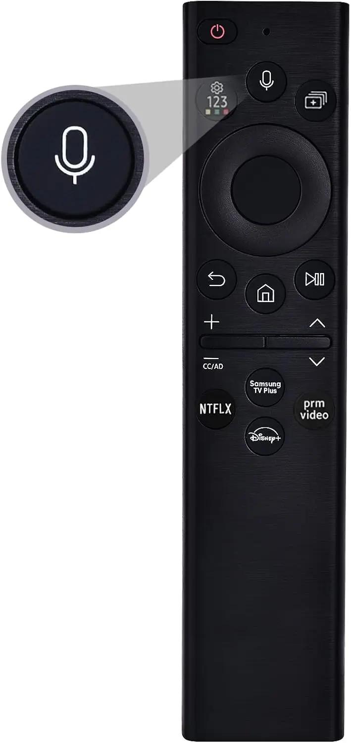 Replacement Voice Remote for Samsung Smart TV BN59-01385A Compatible with Samsung QLED, Crystal UHD, Frame Series TVs, Universal Smart TV Remote with Voice Control &amp; NTFLX and PRM Video Disny+ Buttons