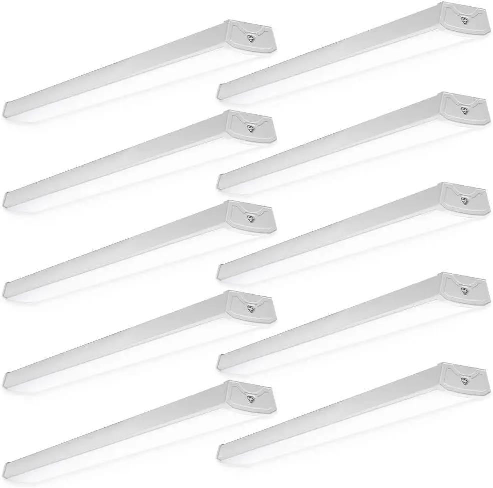 Sunco 10 Pack LED Garage Ceiling Lights Wraparound Fixture 4FT,Linkable Shop Light, 3500 LM, 40W=300W, 5000K Daylight, Hardwired, Surface Mount, Utility Workshop Light ETL