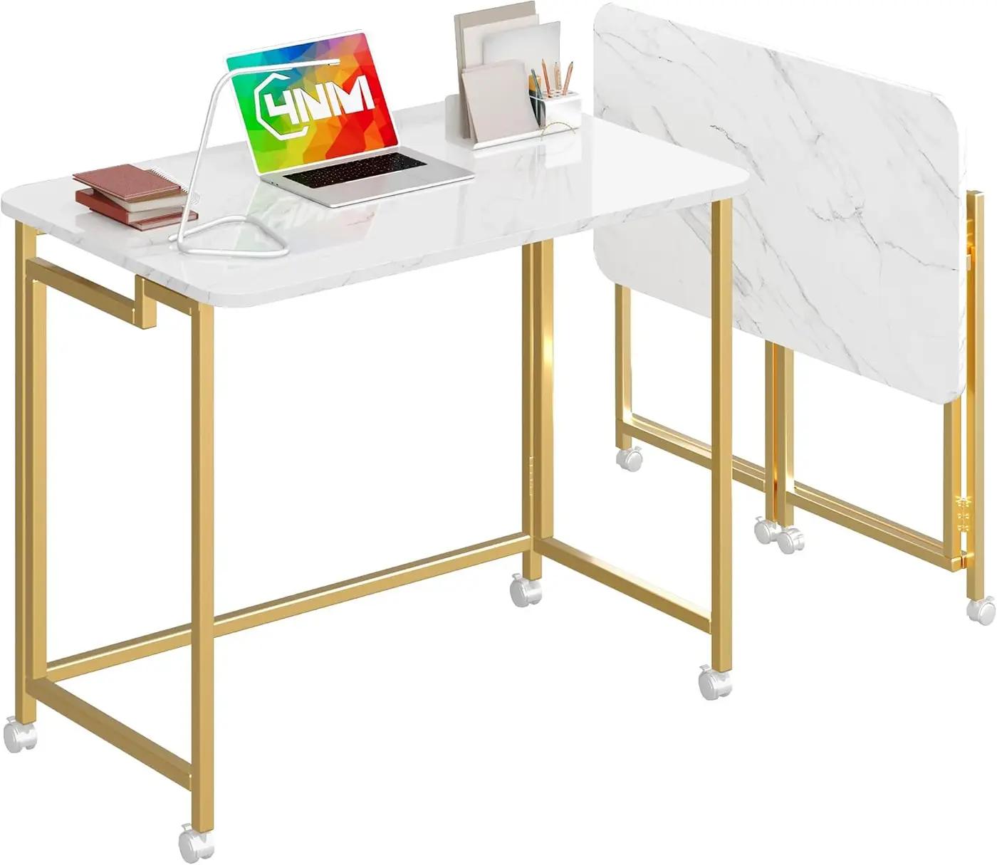 4NM 31.5" Mobile Small Rolling Computer Desk