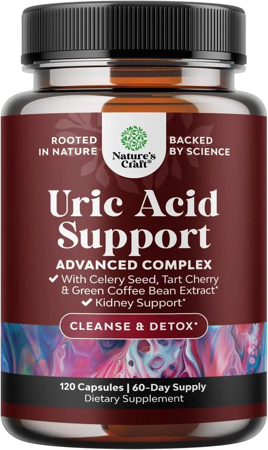 Green Coffee Bean Extract for Uric Acid Cleanse &amp; Detox - Green Coffee Beans with Turmeric, Tart Cherry &amp; Celery Seed for Adults - Daily Uric Acid Flush for Joints Support &amp; Kidney Cleanser – 120 Ct