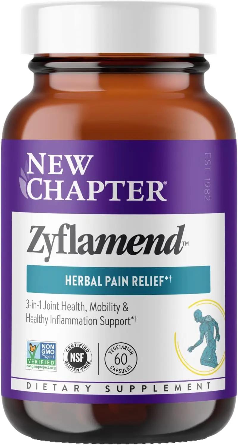 New Chapter Zyflamend™ Joint Supplement &amp; Herbal Pain Relief – 10-in-1 Superfood Blend with Turmeric, Ginger &amp; Green Tea - for Healthy Inflammation Response, Mobility &amp; Flexibility, 60 Capsules ClimeCo Certified