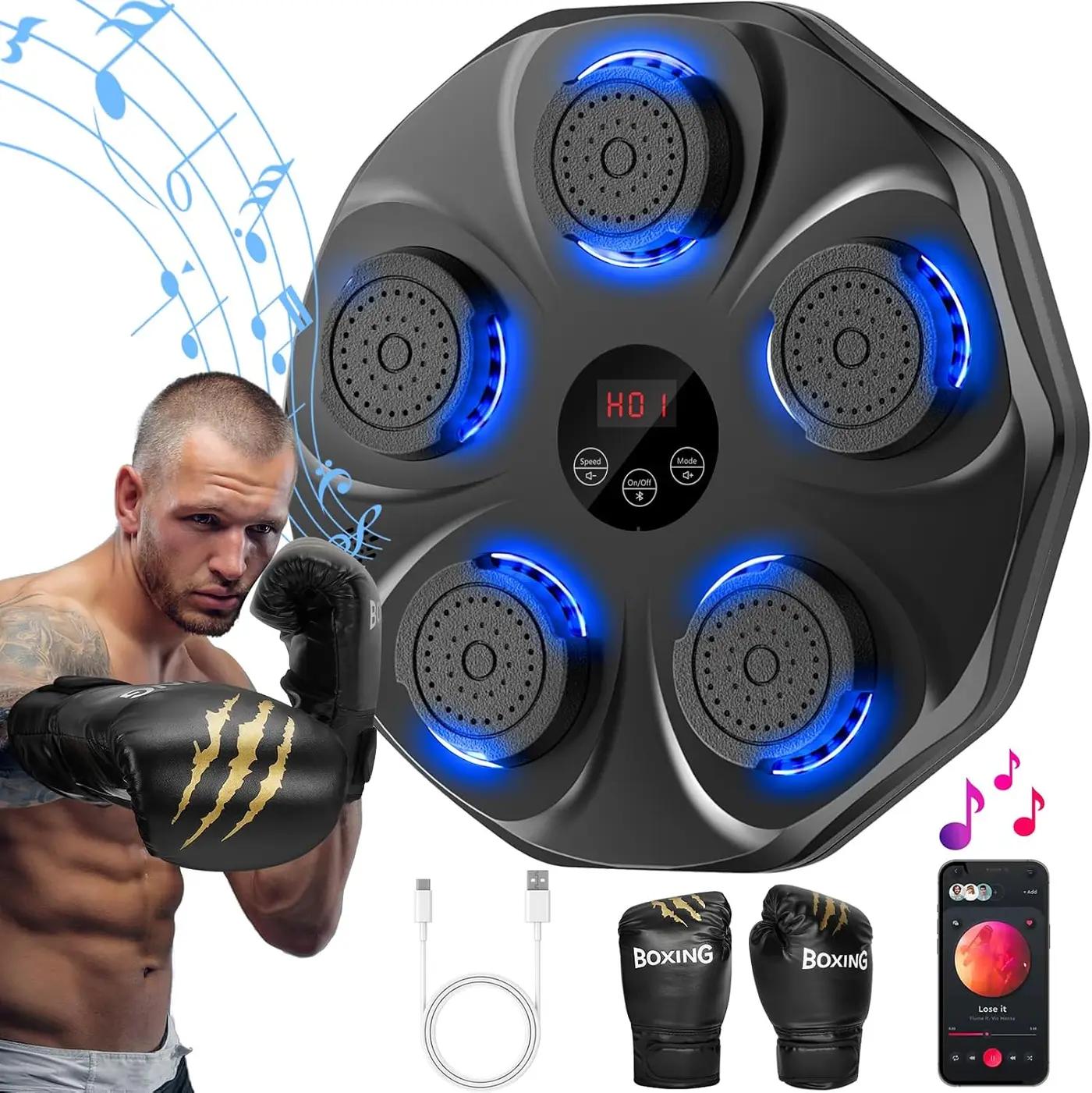 TGLLM Music Boxing Machine, Interactive Punching Trainer with Boxing Gloves, Large Size Wall Mounted Electronic Boxing Target for Adult Kids, 9 Modes &amp; 9 Speeds Global Recycled Standard
