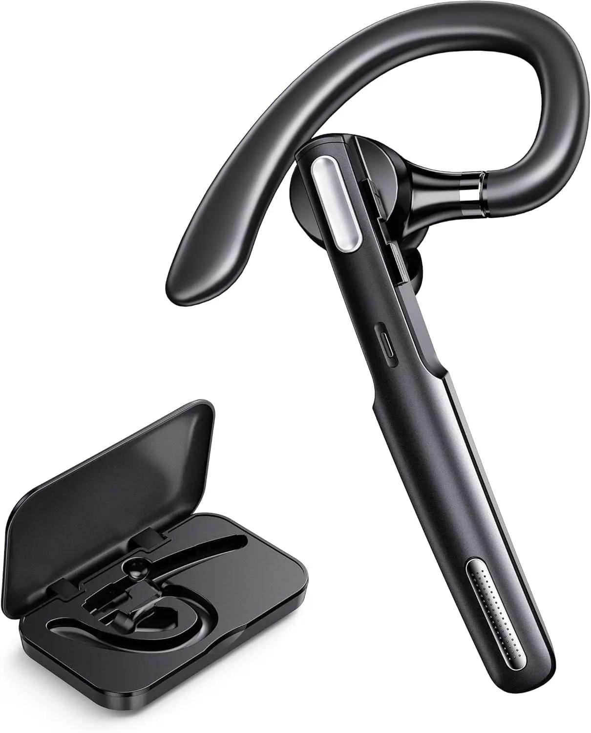 COMEXION Bluetooth Headset V5.3, Wireless Headset with Noise-Canceling Mics, Hands Free Headphones with Dual-Mic for Computer Cell Phone