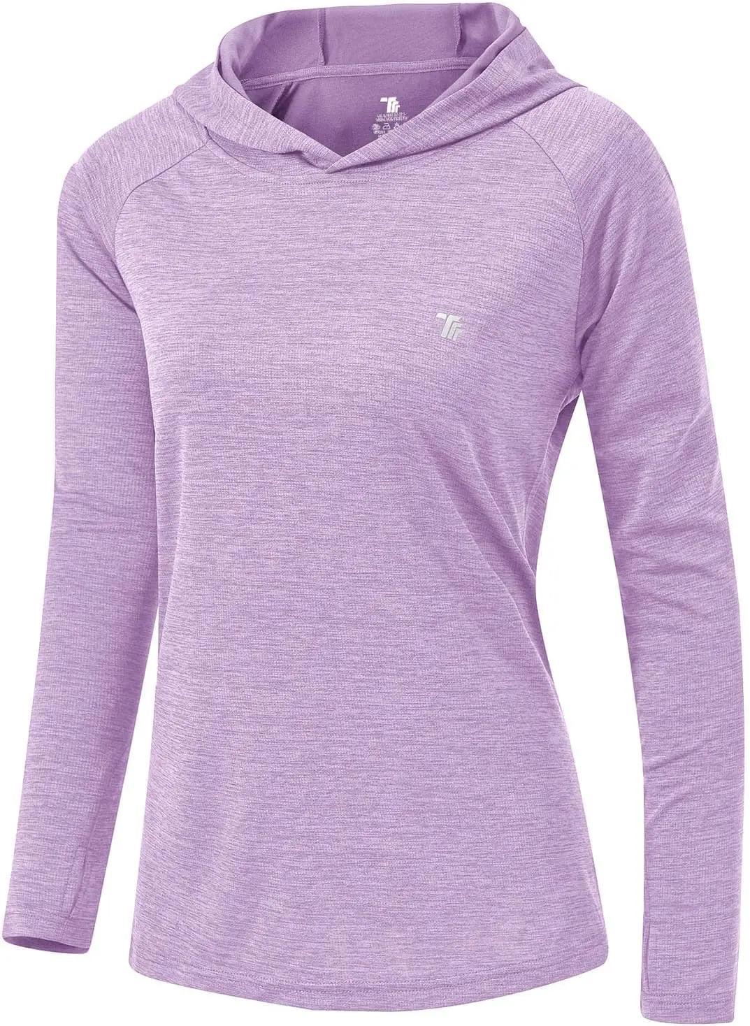 TBMPOY Womens UPF 50+ Sun Protection Hoodie Shirt Long Sleeve Fishing Hiking Outdoor UV Shirt Lightweight