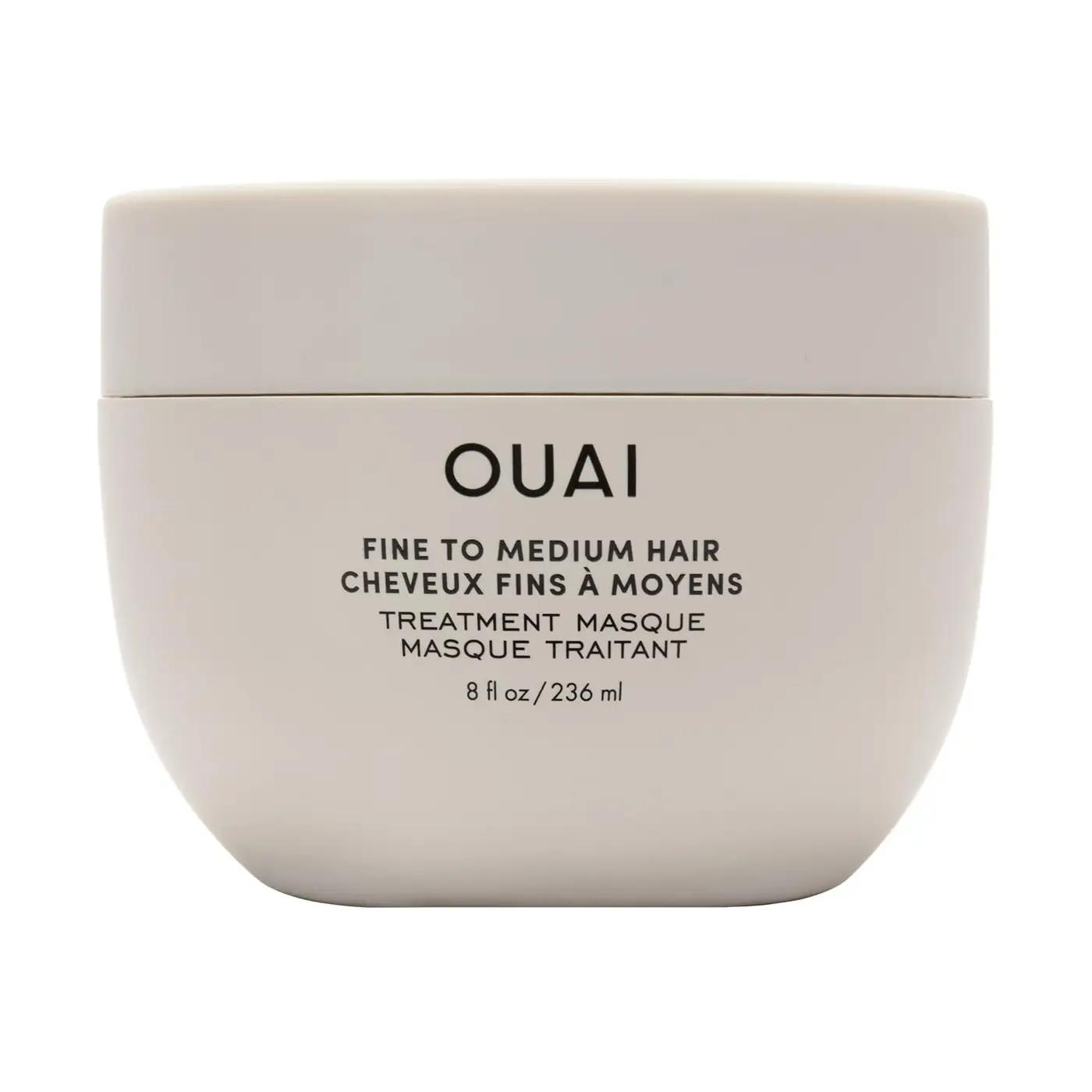 OUAI Fine to Medium Hair Treatment Mask - Lightweight Deep Conditioning Hair Mask with Shea Butter, Keratin &amp; Panthenol - Helps Hydrate, Fight Frizz, Strengthen &amp; Repair Damage (3.4 oz)
